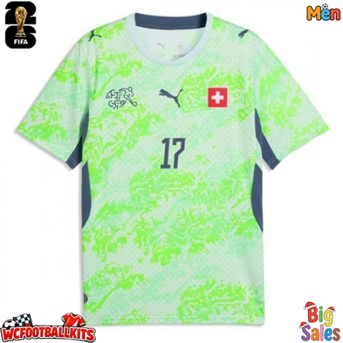 Switzerland Ruben Vargas #17 Replica Away Stadium Shirt World Cup 2026 Short Sleeve